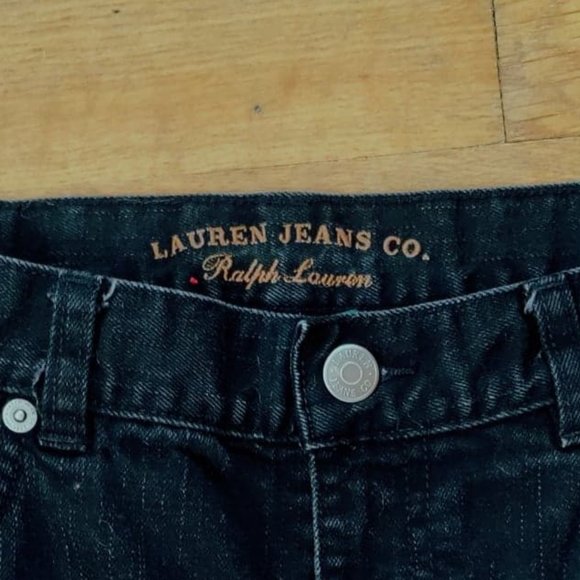 LAUREN gently used prewashed black jeans size 8P - Picture 5 of 8